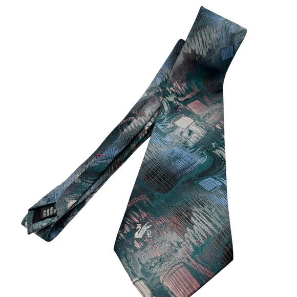 Don Loper Beverly Hills Vintage Neck Tie Multicolor Abstract Polyester - Picture 5 of 9